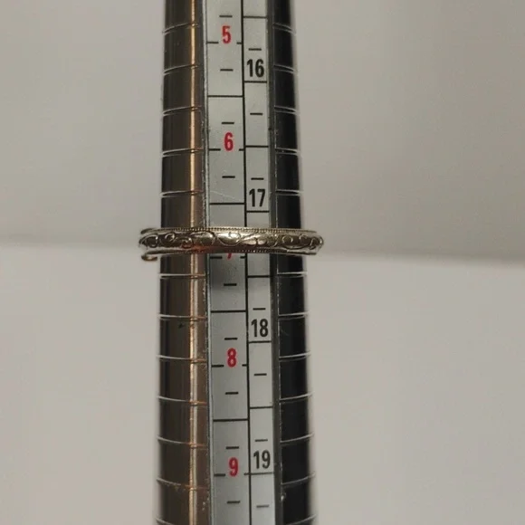 Tacori Set Of  Sterling 925 Silver Trio Princess CZ Ring And Matching Band Sz 7 - Picture 8 of 16